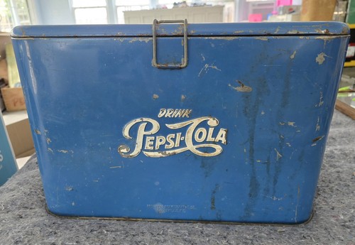 Vintage pepsi metal cooler - pepsi,