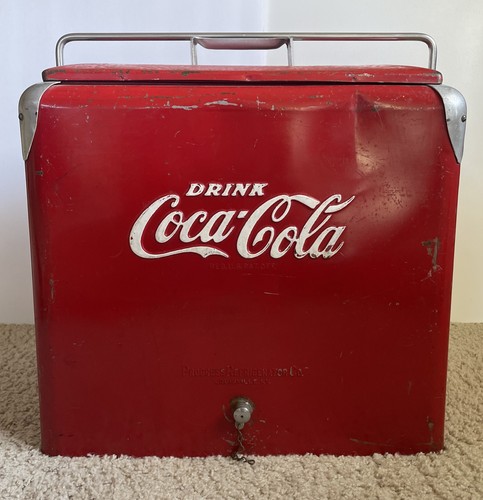 Vintage coca cola soda - cola, metal